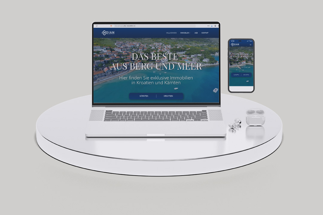 DIAN Immobilien — Website Mockup